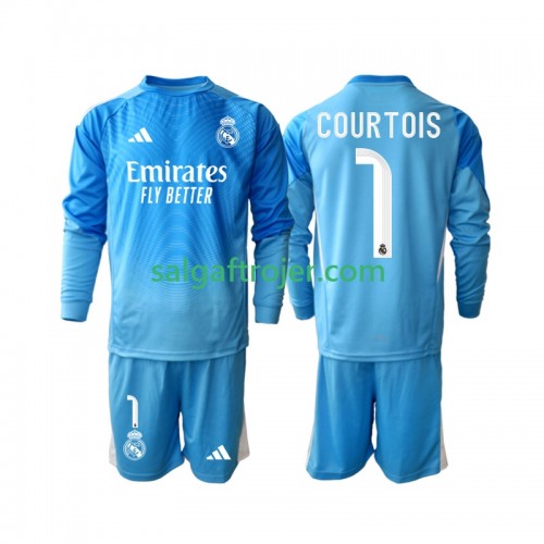 Real Madrid Thibaut Courtois 1 Fodboldtrøjer Børn Hjemmebanesæt 2025/26 Langærmet Real Madrid Thibaut Courtois 1 Fodboldtrøjer Børn Hjemmebanesæt 2025/26 Langærmet